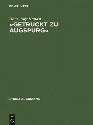 cover image of »Getruckt zu Augspurg«